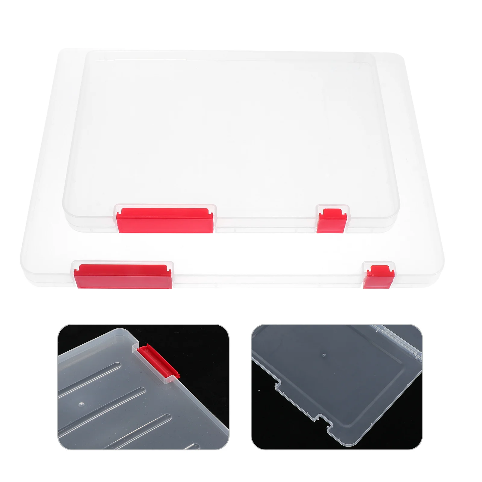 

2pcs A4 Storage Boxes Desktop Document Organizer Office Holder File Case For Certificates Magazines Data File Box