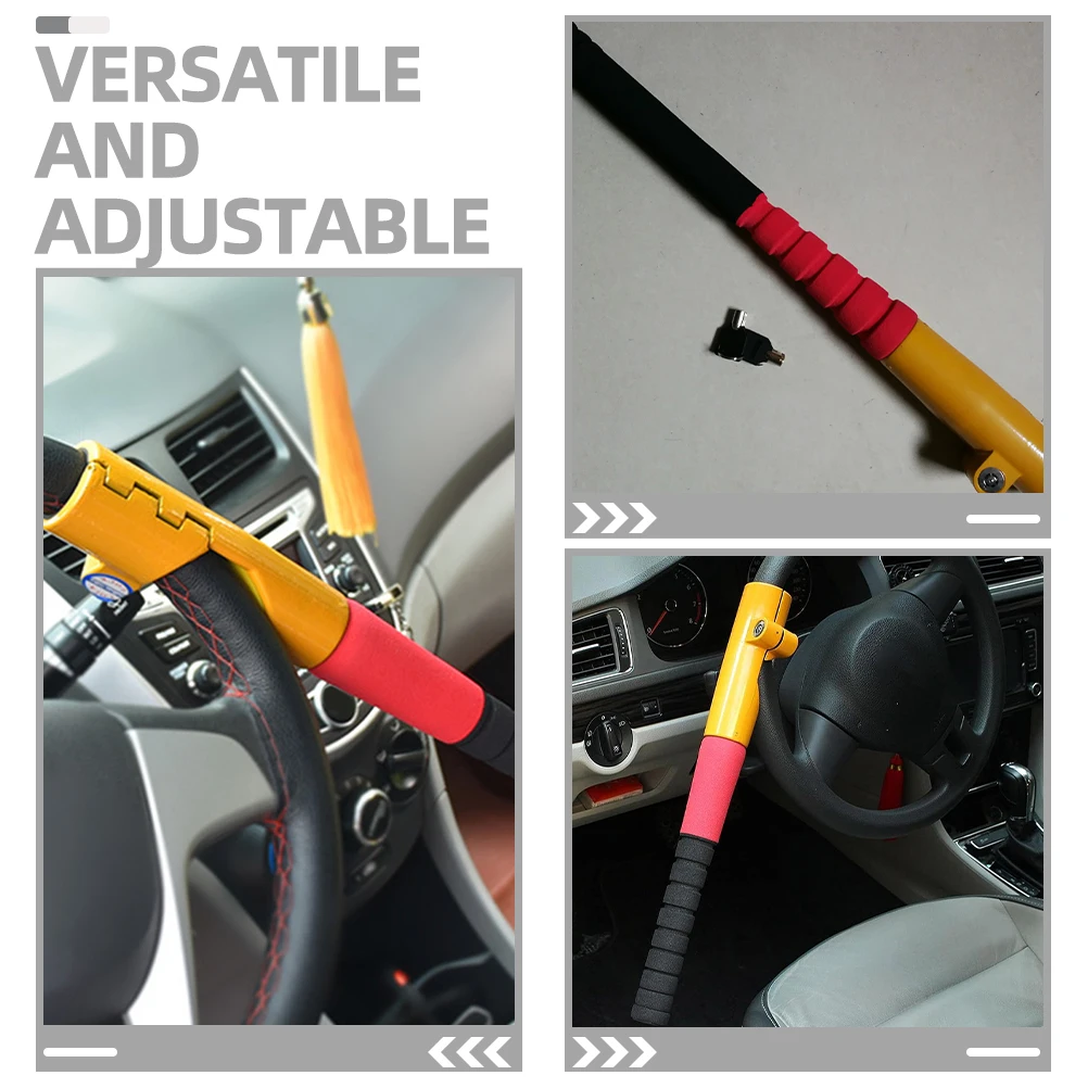 

Adjustable Lock Automotive Antitheft Device Universal Fit For Suv Van Truck Rv Car Steering Wheel Locking Device Antitheft