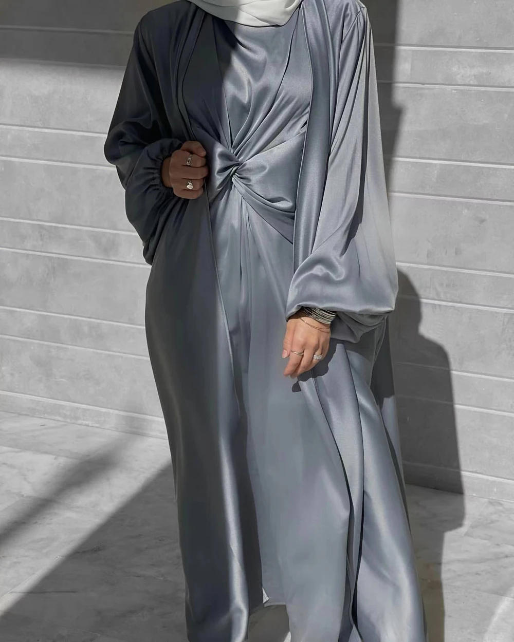 2022 Ramadan Muslim Kleid Eid Mubarak Chiffon Open Abaya Kimono Dubai Islam Kaftan Kleidung Abayas Für Frauen Robe Femme Kaftan