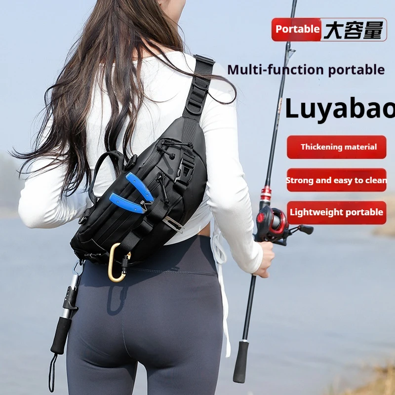 

Outdoor Fishing Gear Waist Bag Men'S Crossbody Fishing Pack Multifunctional Hunting Camping Travel Sports Utility Belt Pouch