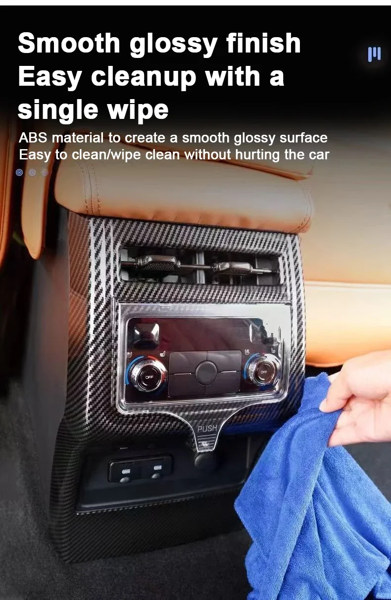 Akcesoria do GWM Haval H9 2025 2024 2026 Osłona tylnego podłokietnika chroniąca przed kopaniem i uderzeniami, osłona kratki nawiewu klimatyzacji