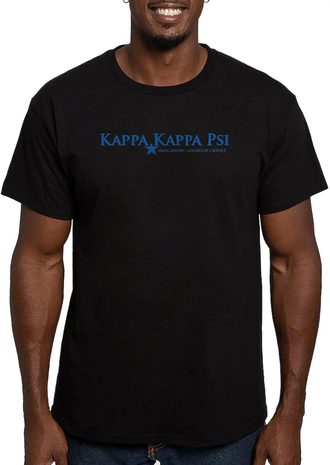 CafePress Kappa Kappa Psi Type Treatment Logo T Shirt Men's Fitted Graphic T-Shirt