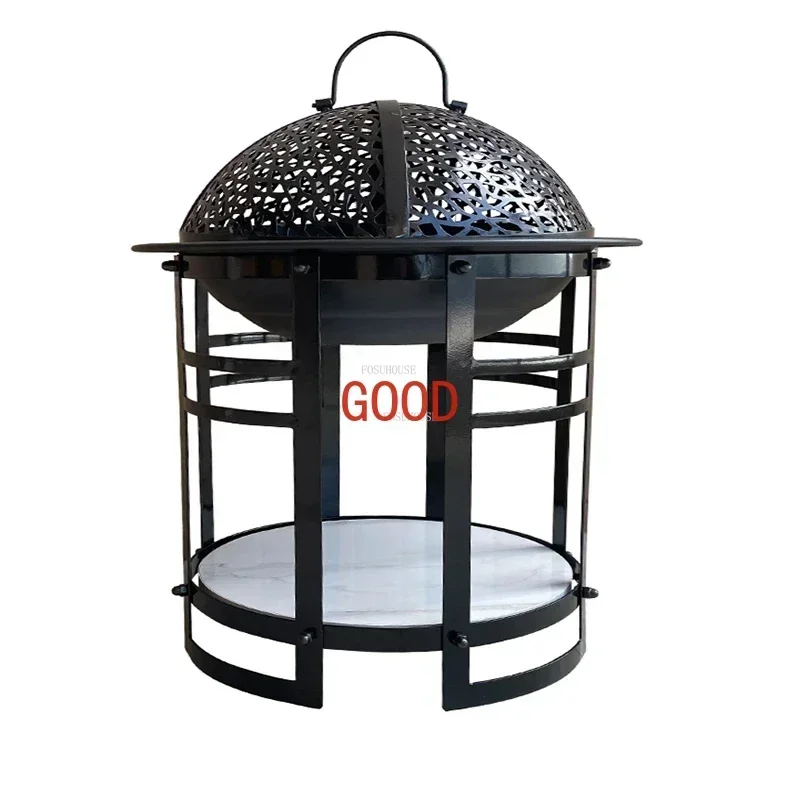 Home Heating Fire Pits European-style Modern Indoor Heating Brazier Smokeless Carbon Stove Outdoor Grill Stand Camping Furnace