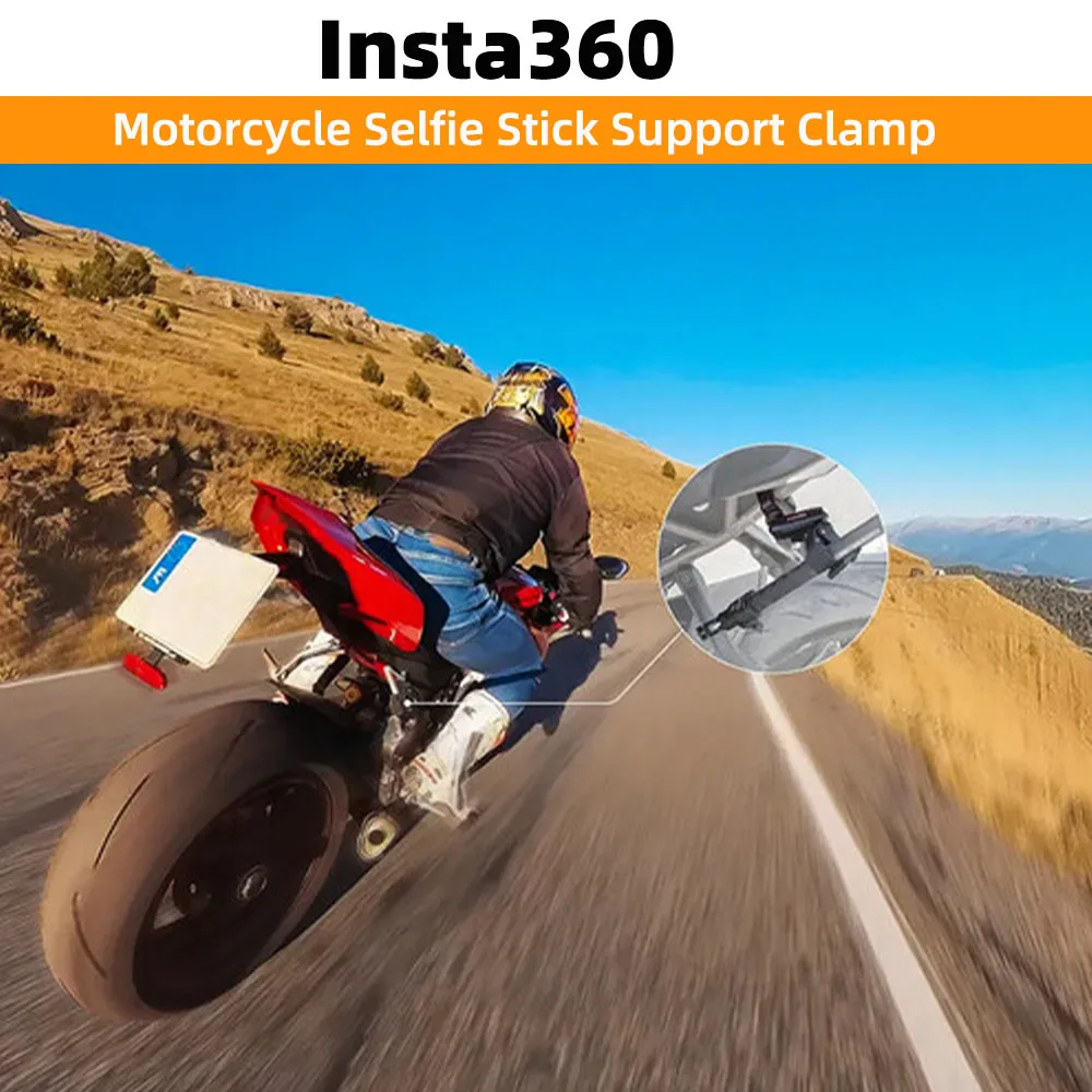 Insta360 Motorcycle Selfie Stick Support Clamp Original Accessories