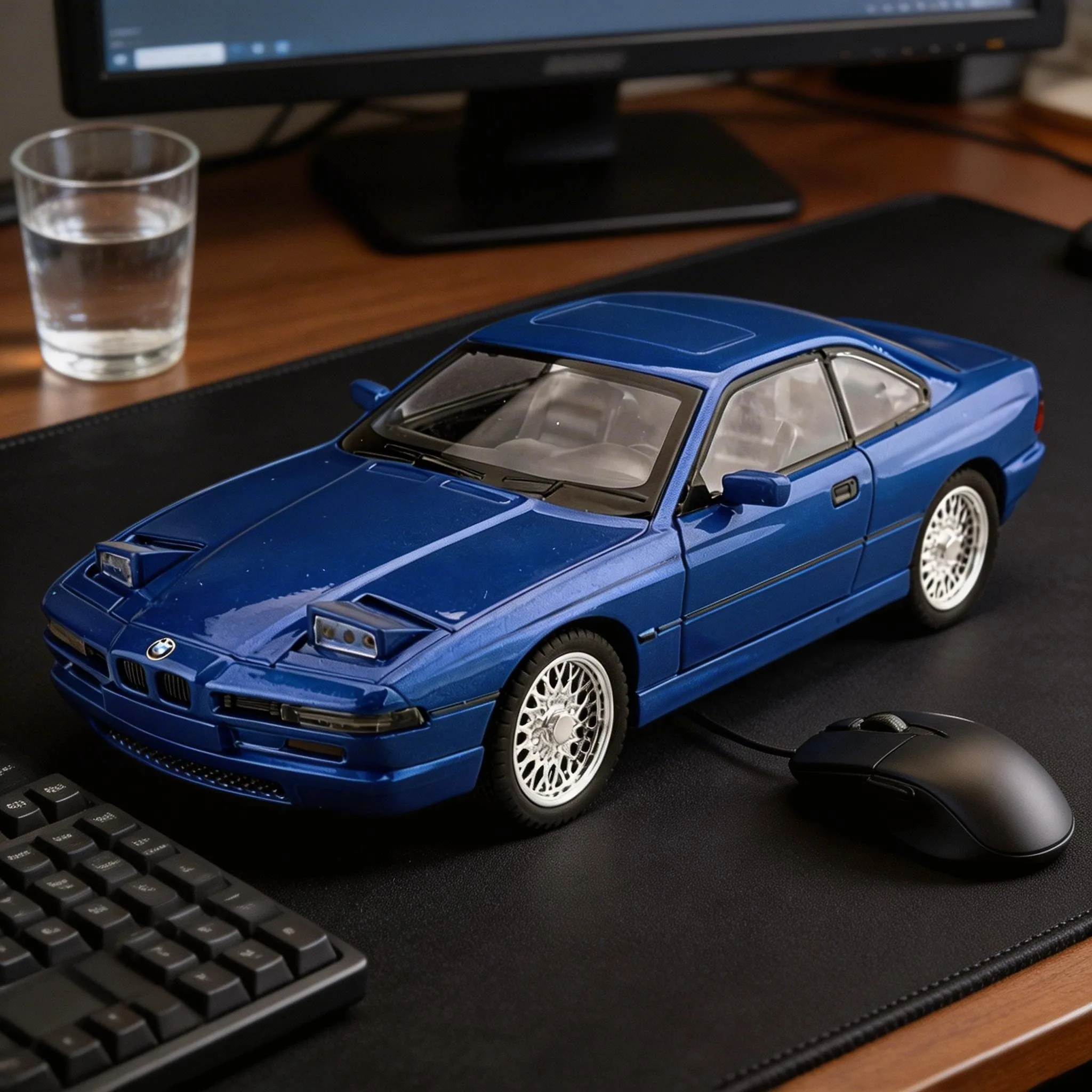 

Масштабная модель спортивного автомобиля 1:24 850 CSI E31 из сплава, литая под давлением, классическая ретро-модель гоночного автомобиля, имитация звука и света, подарки для детей