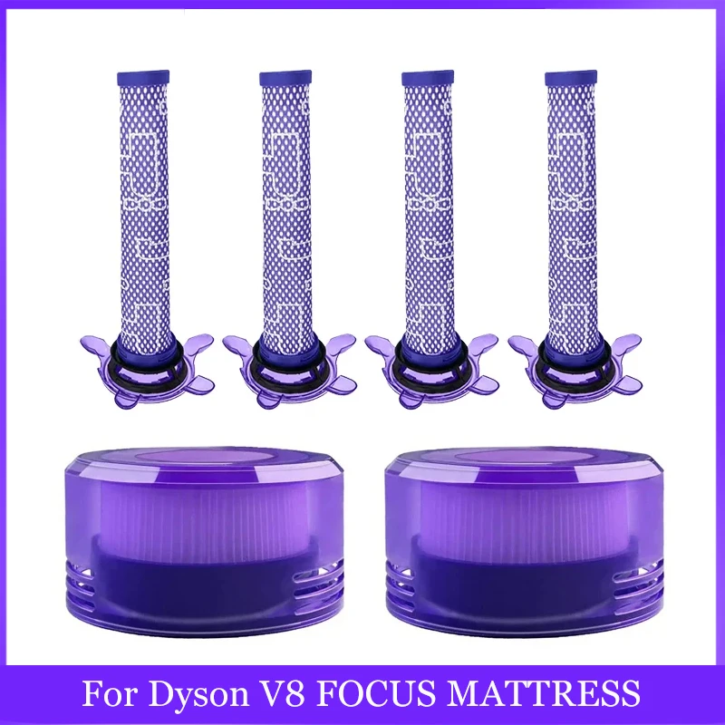 Accessories For Dyson V8 FOCUS MATTRESS Vacuum Cleaner Pre Post Filter HEPA Filter Replacement Parts Washable Filter Replacement