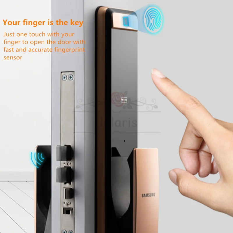 Samsung Smart Digital Fingerprint Lock SHP-P72 Home Automatic Push Pull Handle Anti-theft Door Electronic Password Doorlock