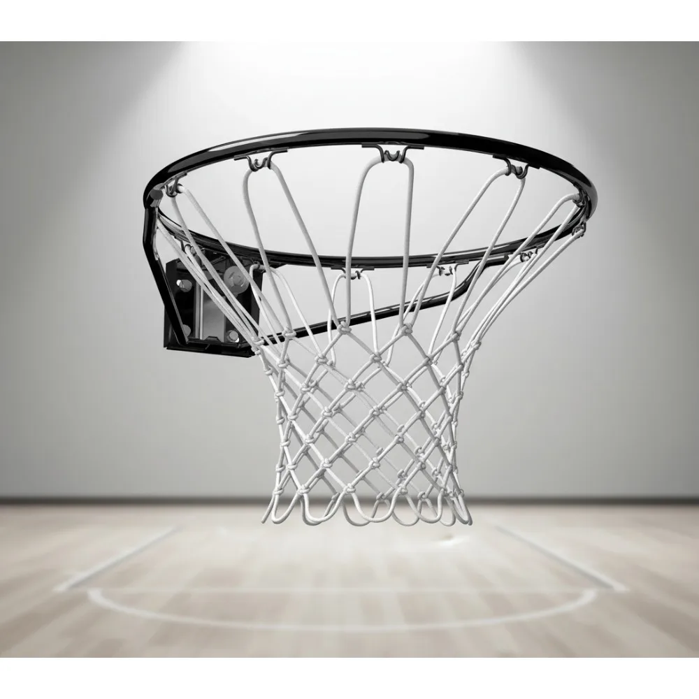 Professional 18" Steel Basketball Rim with Net | Fixed/Breakaway Options | Durable Indoor/Outdoor Hoop Replacement