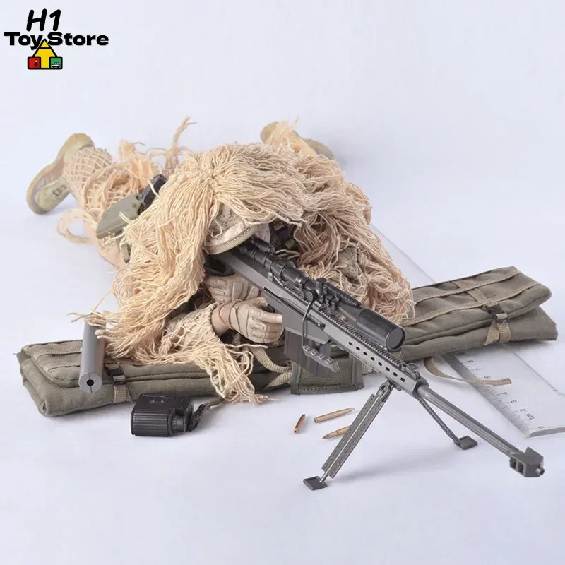 Figura de Ação Sniper da Selva 1/6, Boneco Militar de Forças Especiais com Juntas Móveis, Brinquedo Tático Colecionável Feito à Mão para Colecionadores