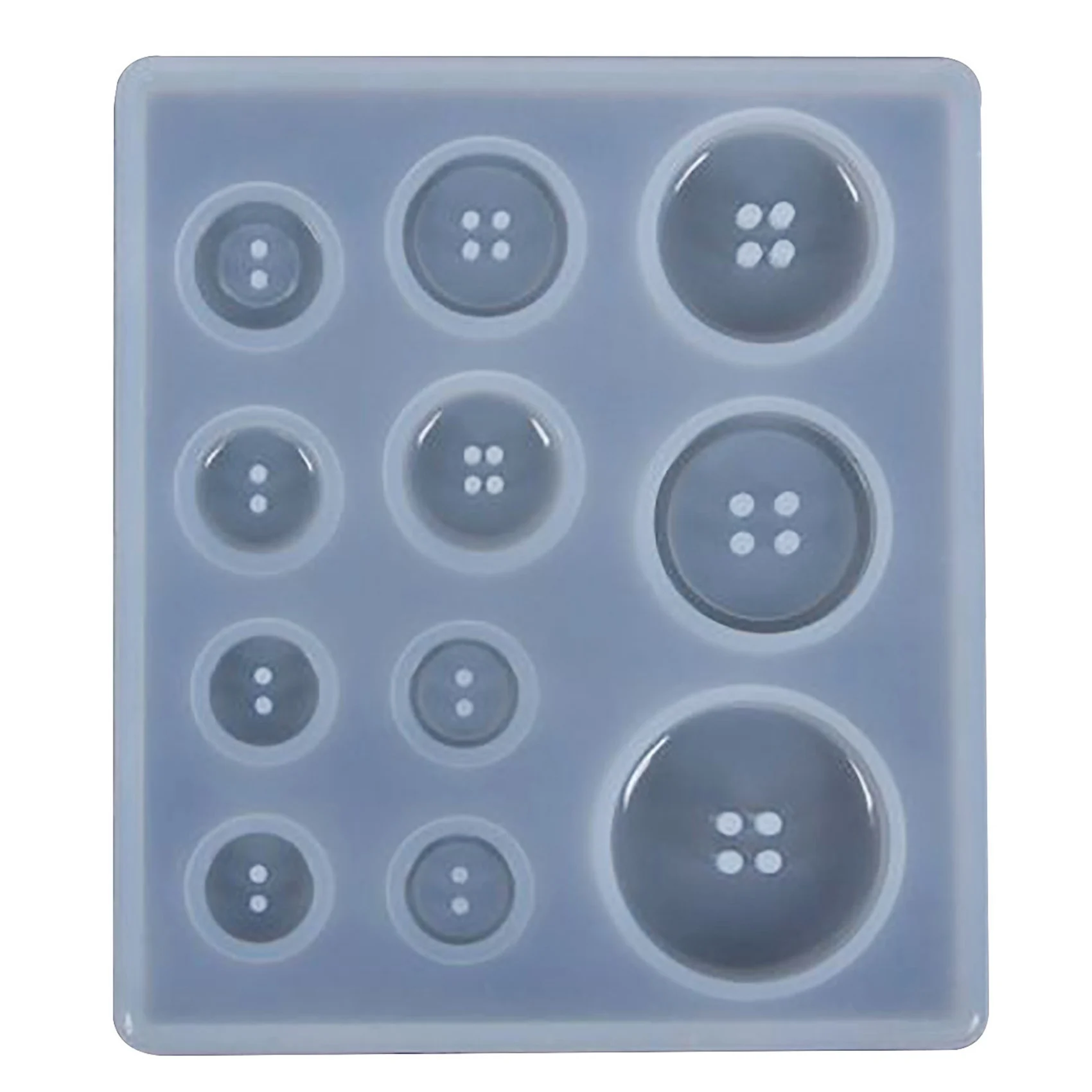 

DIY Silicone Mold Resin Button Handmade Resin Mold with Hole Pendant Button Clay Epoxy Pendant for Keychain Supplies