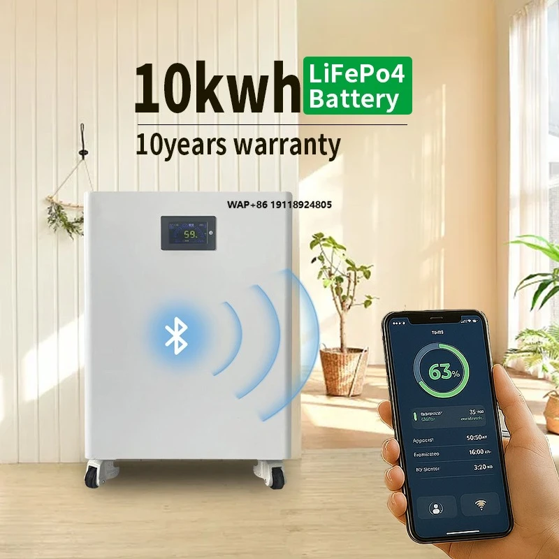 All-in-one Mobile 51.2V 48V 200Ah 280Ah Battery Pack 10kwh 15kwh Home Solar Lithium Battery 15KW Built-in Off-grid 5KW Inverter