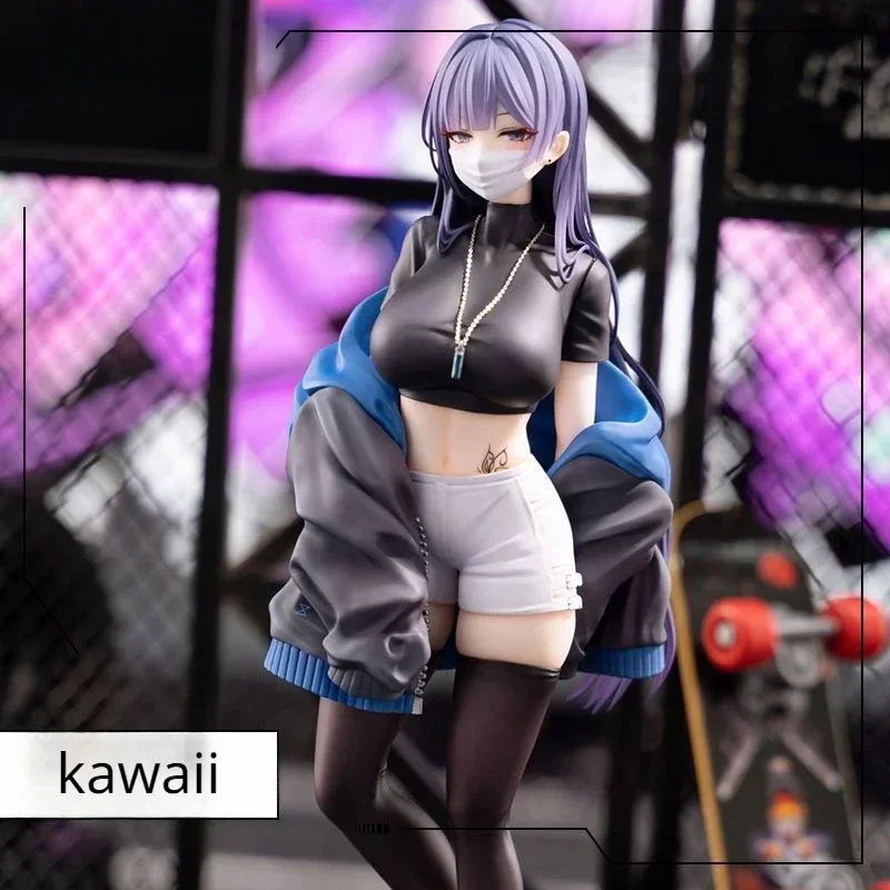 24cm Masked Girl Yuna Illustration Manga Anime Action Figure Kawaii Sexy Anime Girl Collection Doll PVC Desktop Gift Boy Toy