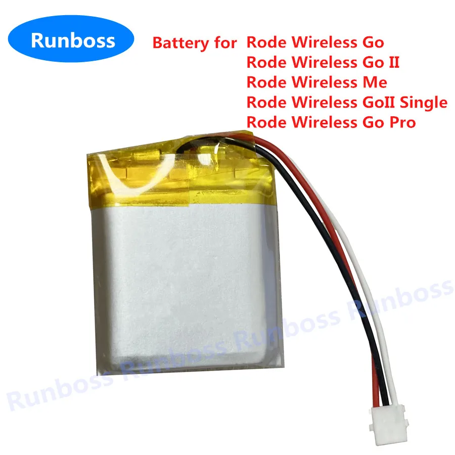 405mAh Battery For RODE Wireless Go II GO2 Microphone New Li Polymer Rechargeable Pack Replacement 3.8V