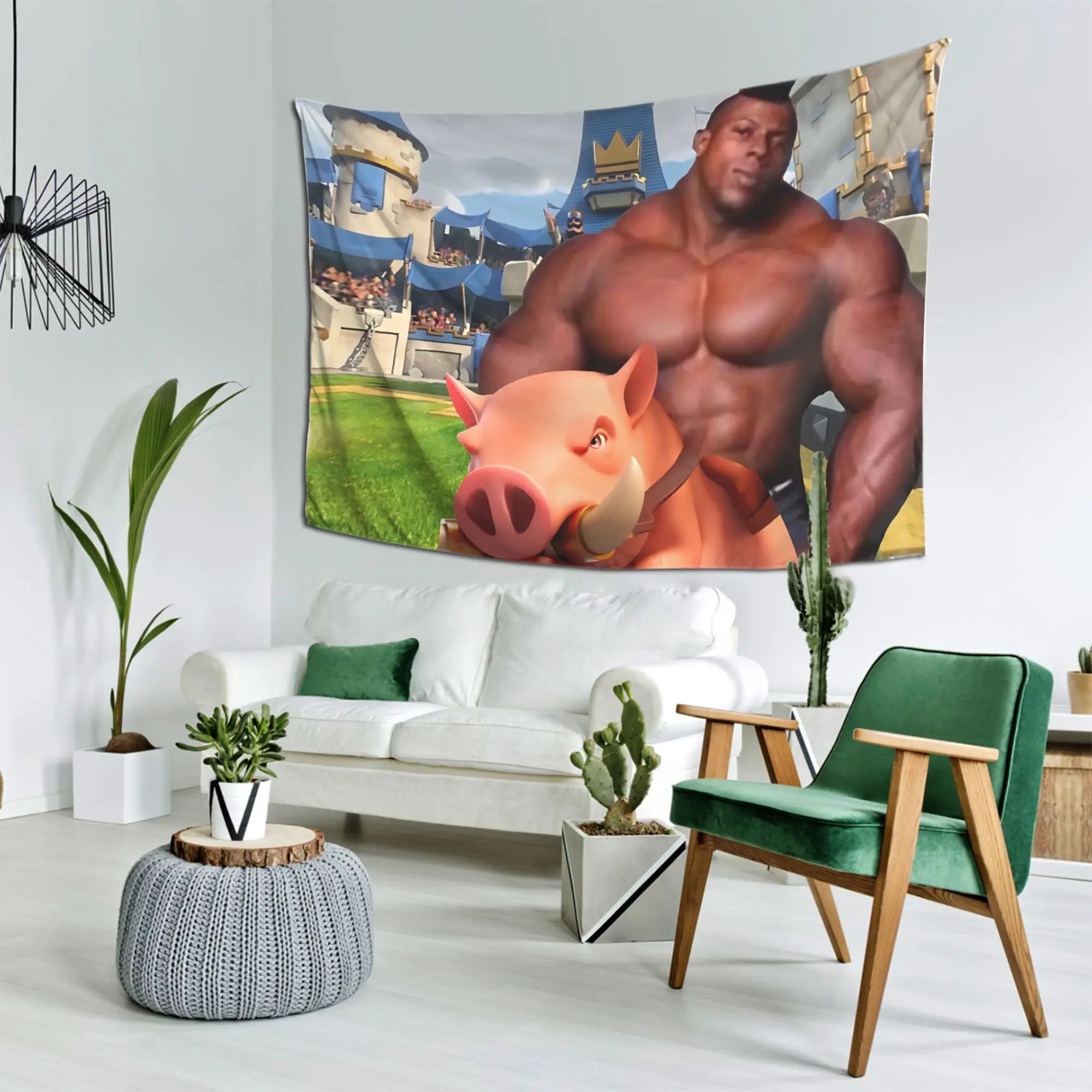 VIKAMA Fashion Trend Hog Rider Tapestry Creative Design Tapestry Party Atmosphere Decoration Home Decoration