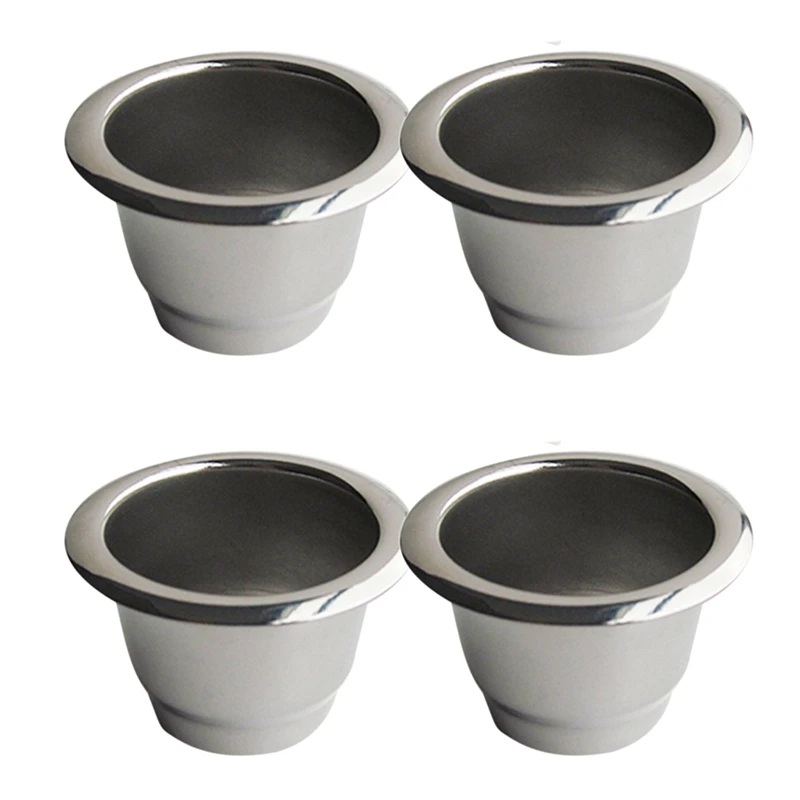 

8Pcs For Nespresso Stainless Steel Refillable Coffee Capsule Coffee Filter Reusable Coffee Pod Reusable Cafe Machine DIY