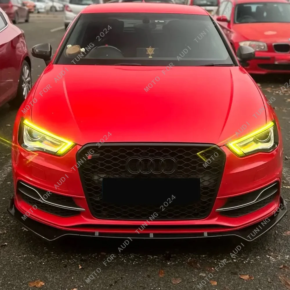 

Для Audi A3 S3 8V S-line TFSI TDI 2013-2016 (до рестайлинга) — передний бампер, сплиттер, накладка на бампер, тюнинг-комплект, обвес