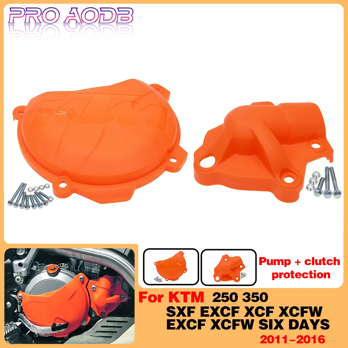 

Clutch Protector Guard Water Pump Cover For KTM 250cc 350cc SX-F EXCF XCF XCF-W SIX DAYS FREERIDE 2012-2016 Enduro Dirt Pit Bike
