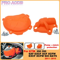 Clutch Protector Guard Water Pump Cover For KTM 250cc 350cc SX-F EXCF XCF XCF-W SIX DAYS FREERIDE 2012-2016 Enduro Dirt Pit Bike