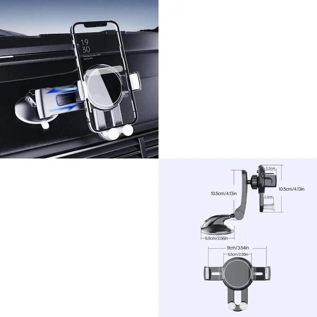 652F Telepon Stand Dukungan dengan Enhances Desain Suction Cup untuk Dasbor dan Kaca Depan Mudah Dilihat Kendaraan Apa