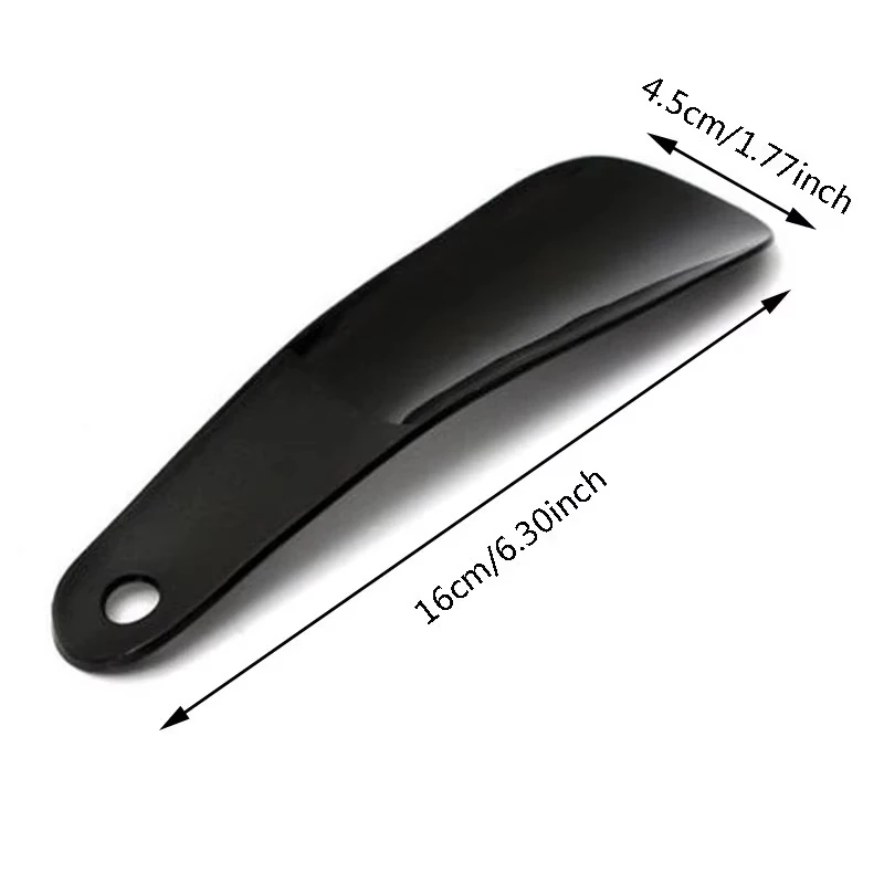 1PCS 16cm Shoe Horns Professional Black Plastick Shoe Horn Spoon Shape Shoehorn Shoe Lifter Flexible Sturdy Slip