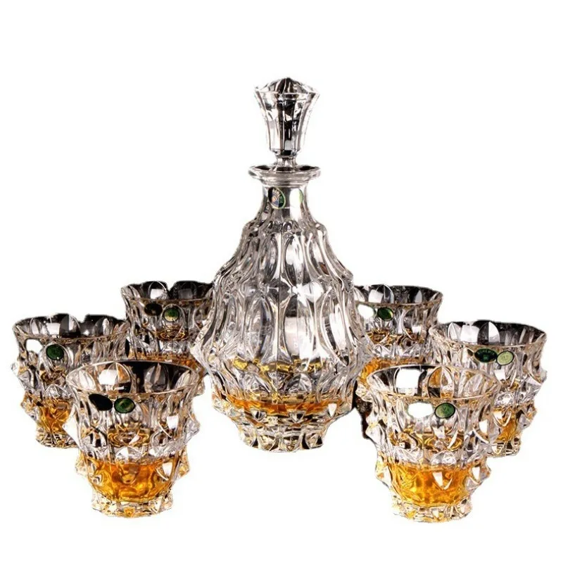 

Crystal glass wine foreign whiskey household wine glass wine set seven-piece set
