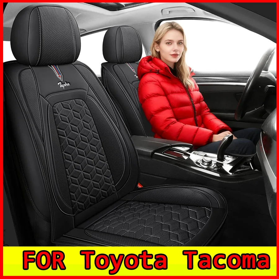 

Чехол на автомобильное сиденье, водонепроницаемый, из искусственной кожи, мягкий, с полным запахом, водонепроницаемый, износостойкий, чехол на сиденье, полный набор из 5 мест для Toyota Tacoma