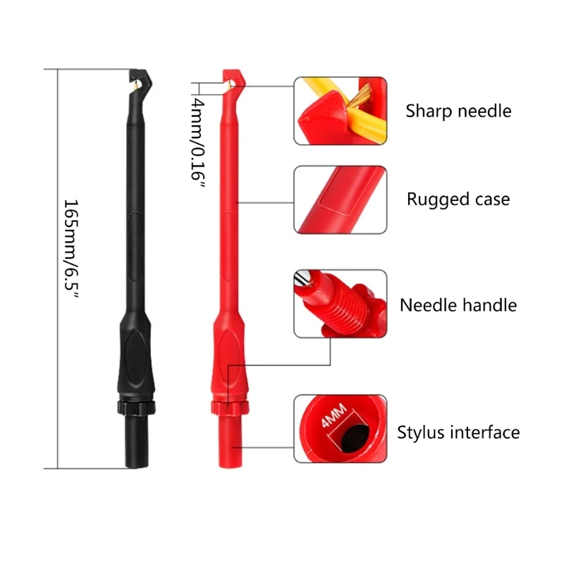 Đâm thủng Đầu Đo Dây Xuyên Clip Kiểm Tra Dụng Cụ Ô Tô Sửa Chữa Đồng Hồ Đo Vạn Năng Chì Kiểm Tra Điện Đo Phụ Kiện 94PD