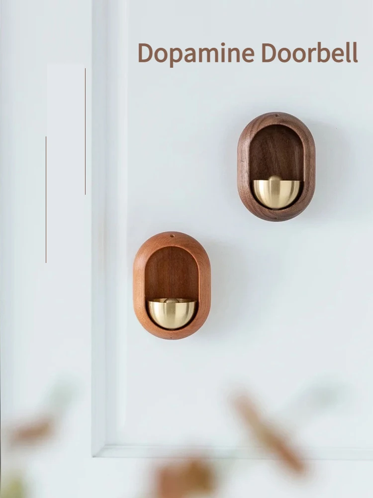 

Suction Door Type Wind Chimes Retro Bell Dopamine Door Bell The Store Reminder Bell Decoration Door Bump Bell Solid Wood By Hand