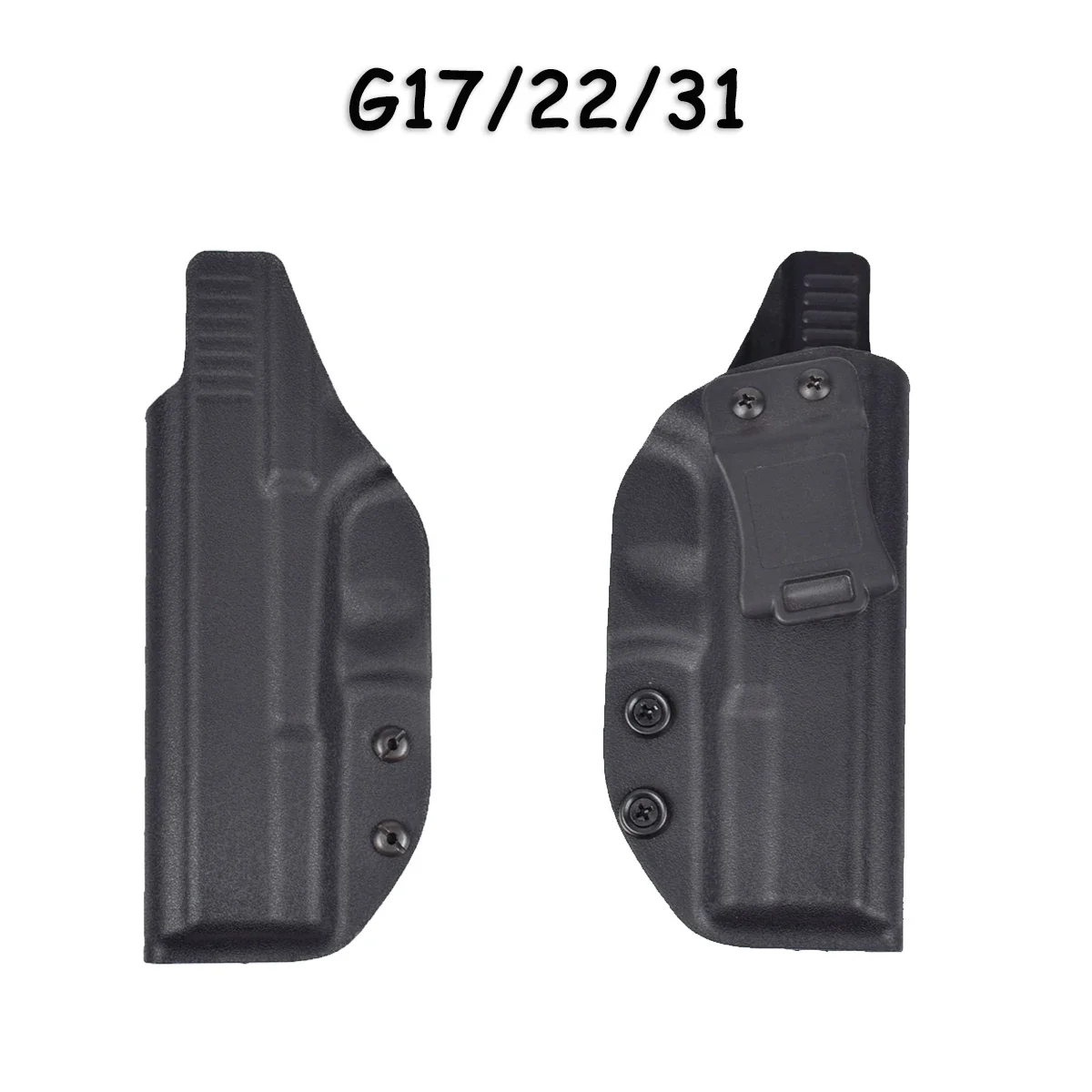 Glock 43 PVC IWB Fondina per pistola Glock 17/19/22/26/43 S&W All'interno della vita Clip da cintura nascosta Stack Magazine Pouch Glock Holster