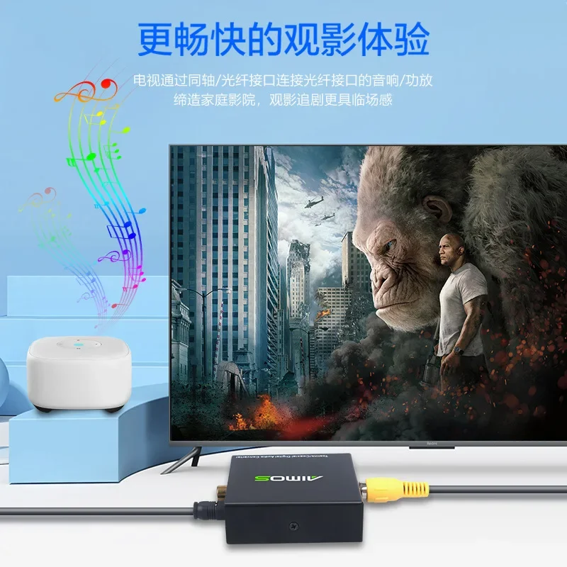 2 Way Optical SPDIF Toslink To Coaxial or Coaxial To Optical SPDIF Toslink Bi-Directional Switch Digital Audio Converter