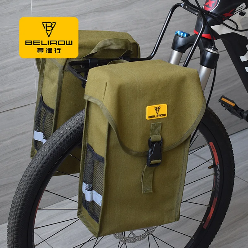 

6.5/13L Bicycle front rack pack mountain bike quick-release front pack waterproof canvas storage pack long-distance cycling