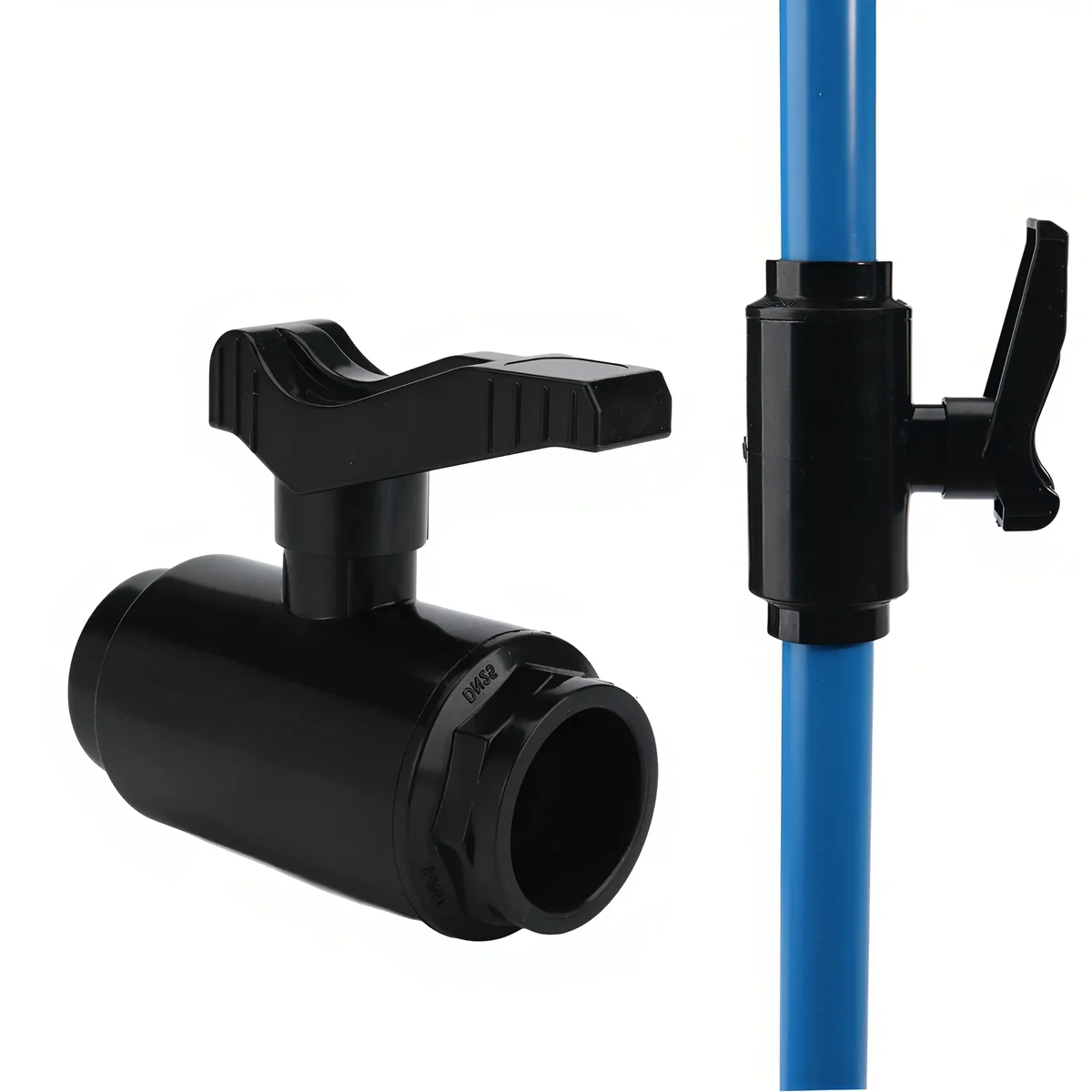 

20/25/32/40/50mm Black Thickened PVC Ball Valve Aquarium Water Pipe Fish Tank Drainage Pipe Controller Garden Irrigation Valve
