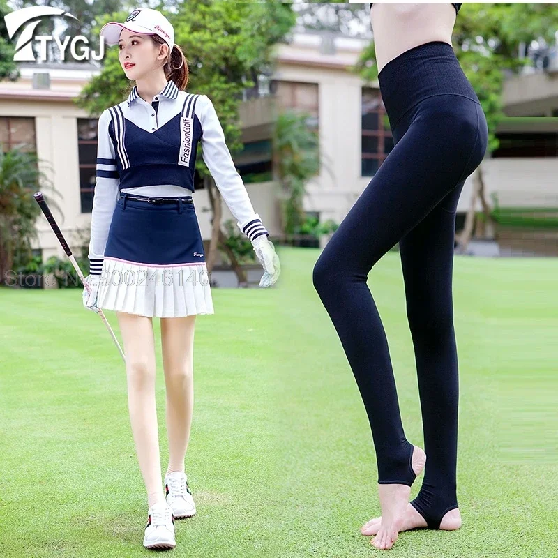 

Women Keep Warm Legging Stocking Winter Thicken Soft Golf Foot Leggings High Waist Stepping Feet Long Leg Socks Slimming