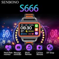 SENBONO NEW S666 Smart Watch for Men Women Call Reminder Heart Rate Monitor Waterproof Bracelet Sport Smartwatch for IOS Android