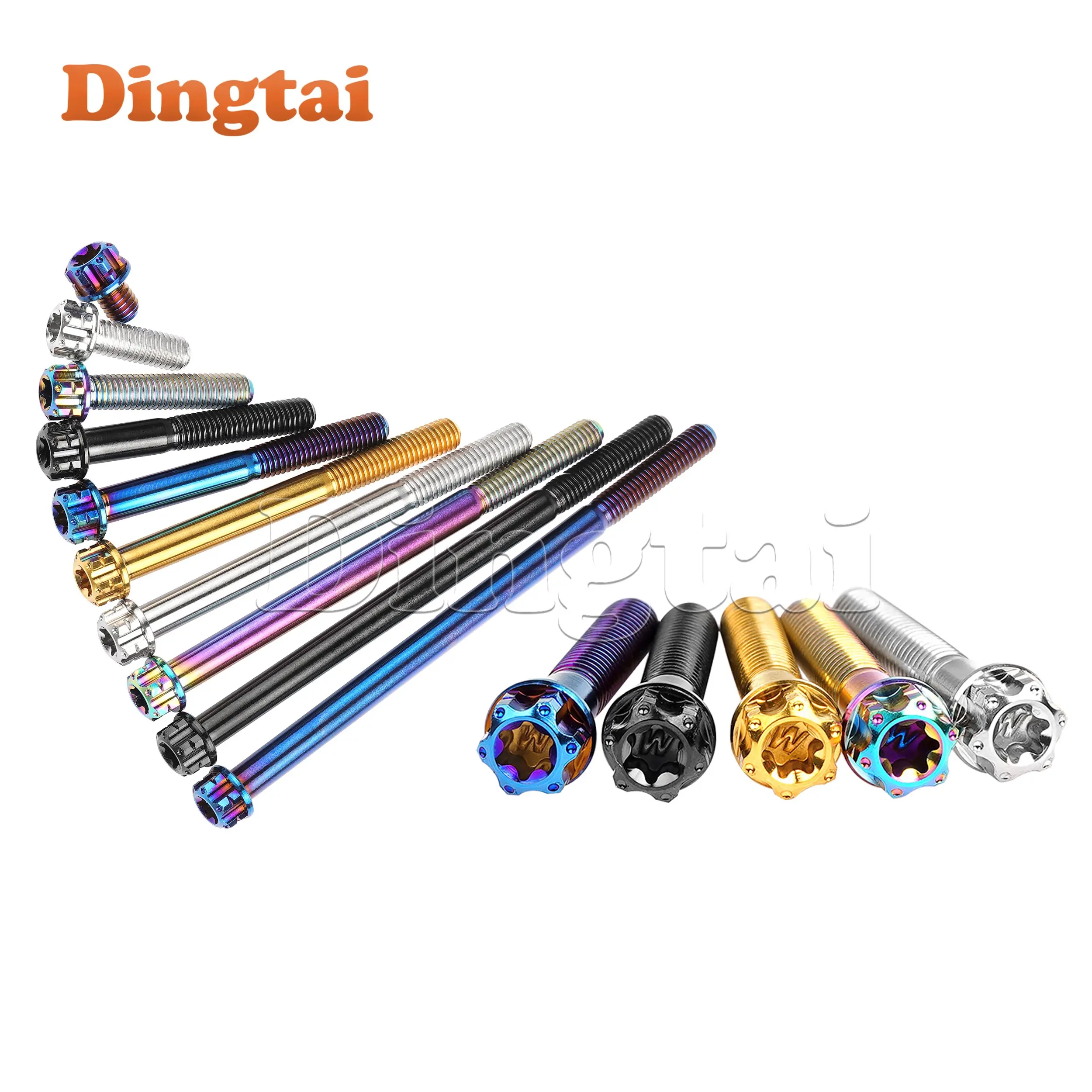 Dingtai Titanium Bolt M5x6 10 15 20 25 30 35 40 45 50  55 60 65 70 75 80 85 90mmTorx T25 Screw  Small Flange Plummer Head