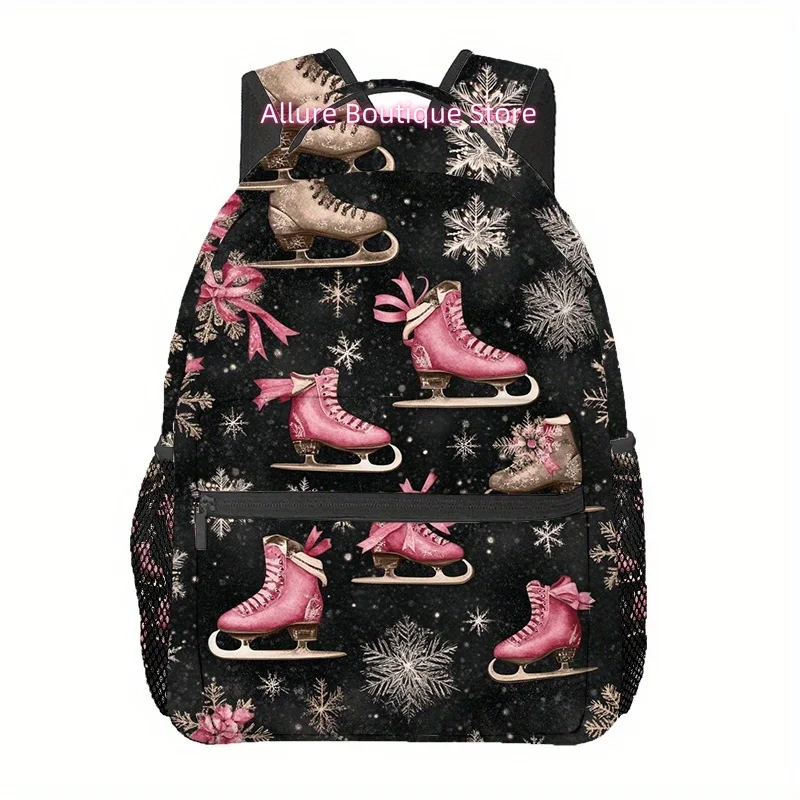 Figure Skate (3) Outdoor Sports Backpack, Adjustable Comfort Shoulder Strap Travel Backpack for Men and Women, Suitable for Hiki