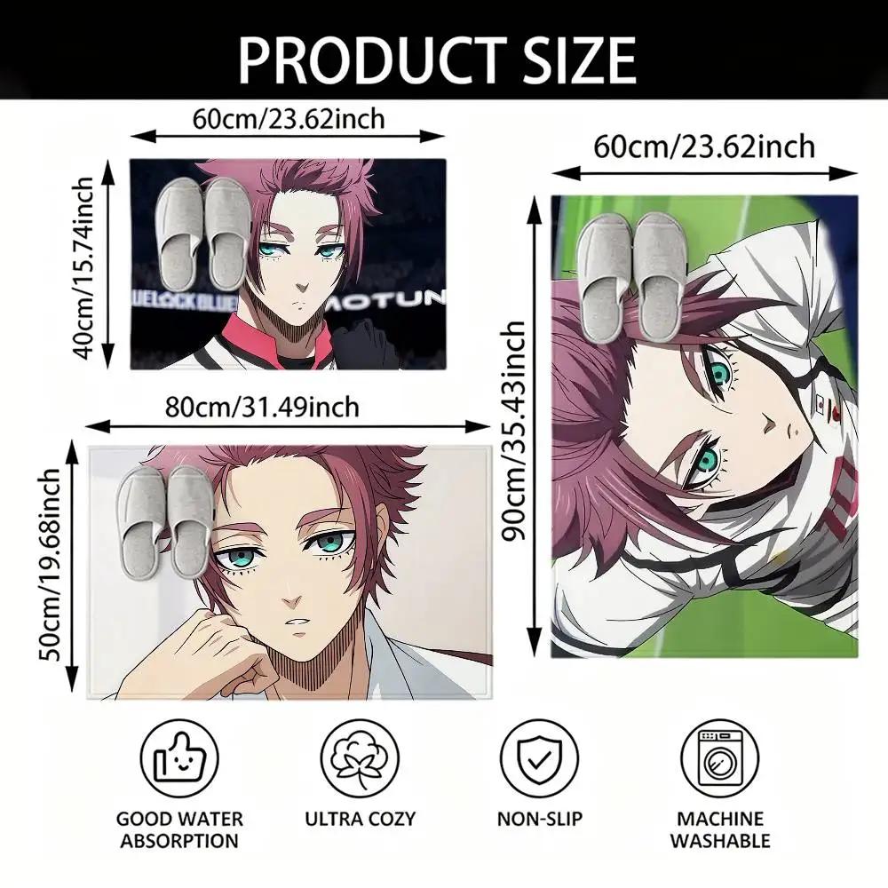 I-ItoshiS S-SaeS Anime Floor Mat Soft Non Slip for Entry Door Bathroom Indoor Home Decorative Carpet