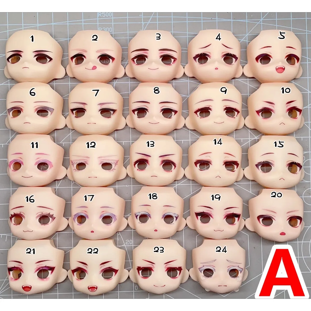 

Anime Game Cosplay Ob11 GSC Face Open Eyes Doll Suitable for 10mm 12mm Eyes Handmade Water Sticker Faceplates Toy Accessories