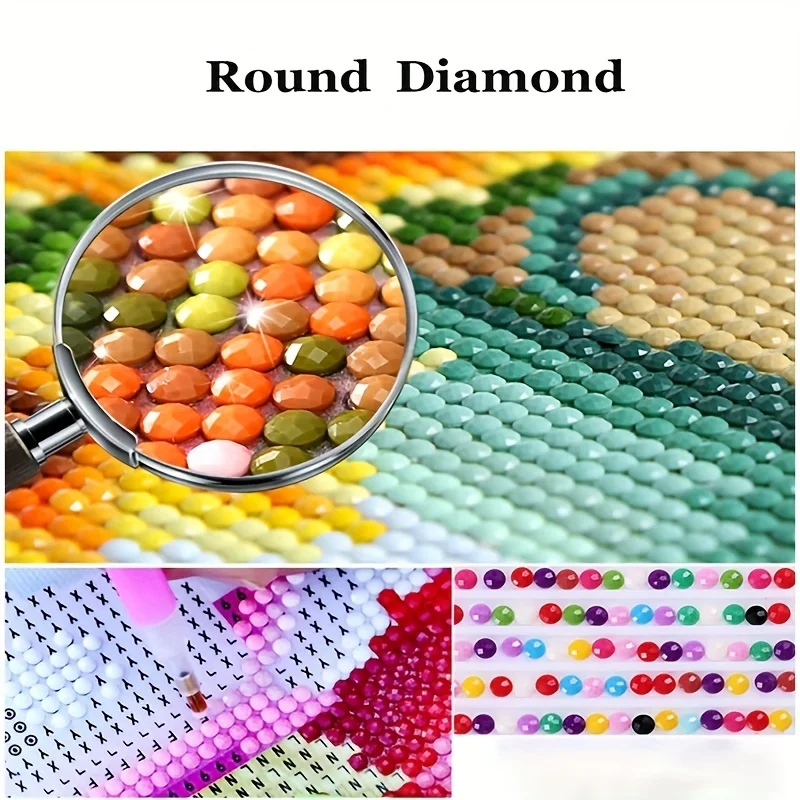 1pc DIY Handmade 5D Diamond Art Painting Set God and the Lion Full Diamond Home Decoration Ornaments Frameless Small Gifts