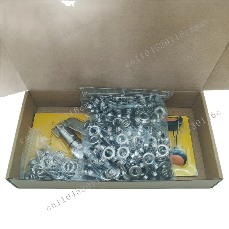 300 sets of 10mm steam eye rims, shoes, metal eye buckles, installation tools, hand pressure pliers, manual air hole buckles.