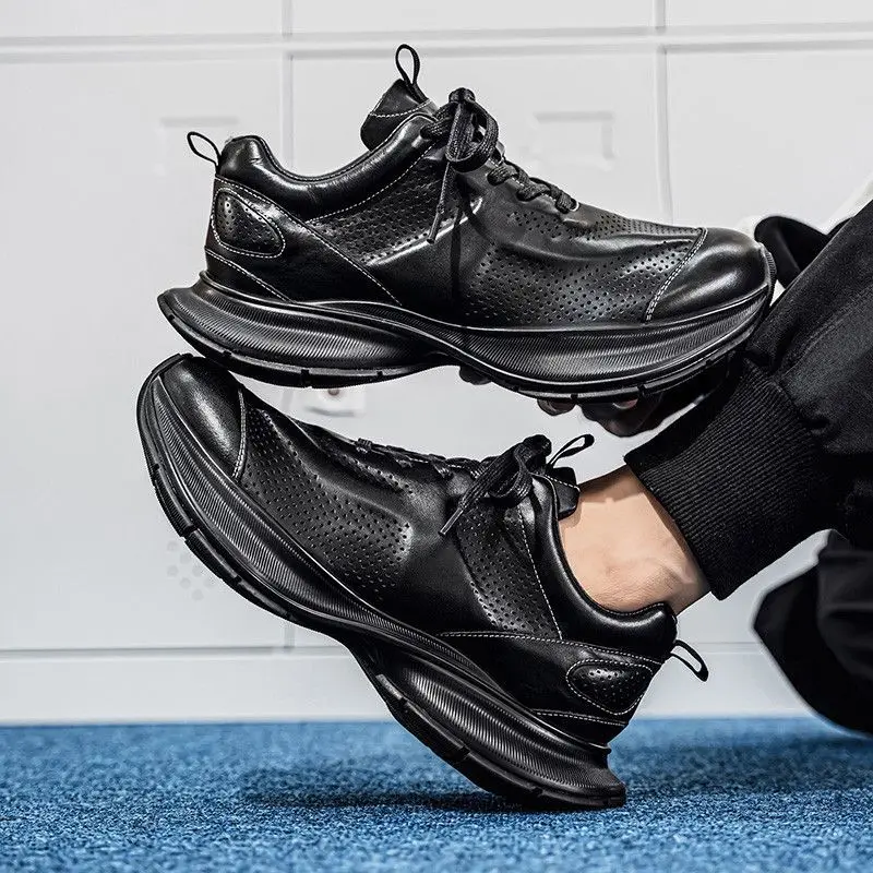 

Retro Winter Men's Sneakers 2026 New British Style Men's Casual Leather Shoes Luxury Lightweight Outdoor Leisure Baskets Hommes