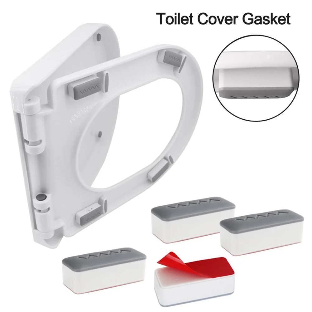 4pcs Toilet Seat Bumper Shockproof Anti-slip Toilet Cover Gasket Toilet Seat Cover Bathroom Hardware Buffer Bumpers Replacement