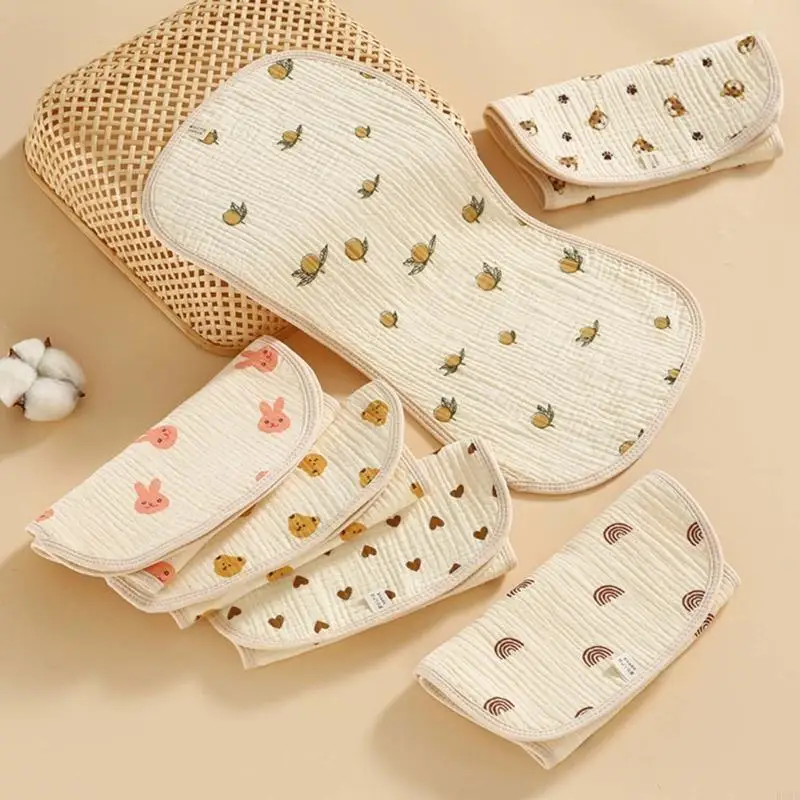 

R66D Soft Cotton Large Baby Washcloths Absorbent Baby Burping Cloth Newborn Towel