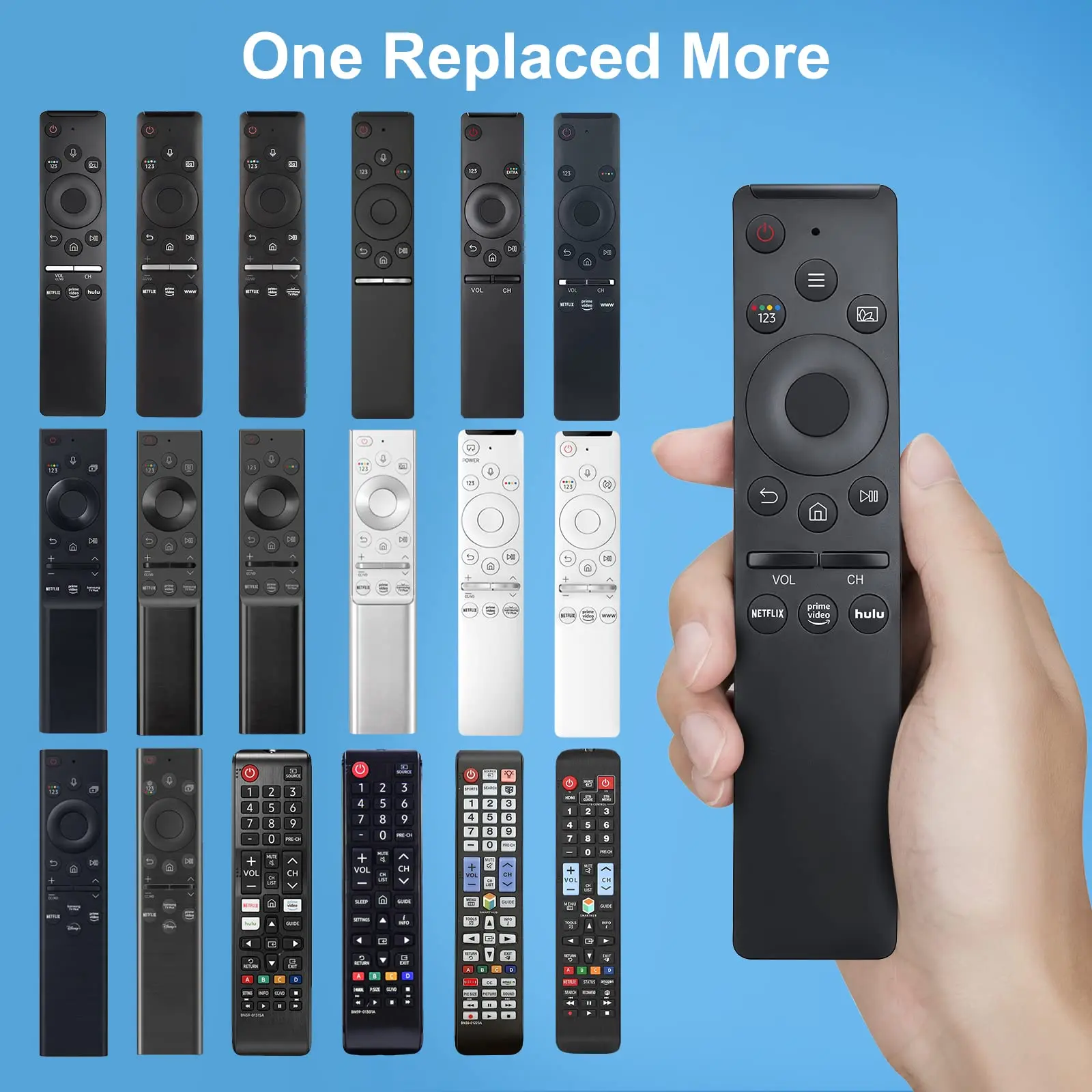 Universal Remote Control Vs Compatible with Frame, Crystal UHD,Neo QLED,OLED,8K mart TVs - Works with Netflix, Hulu Prime Video