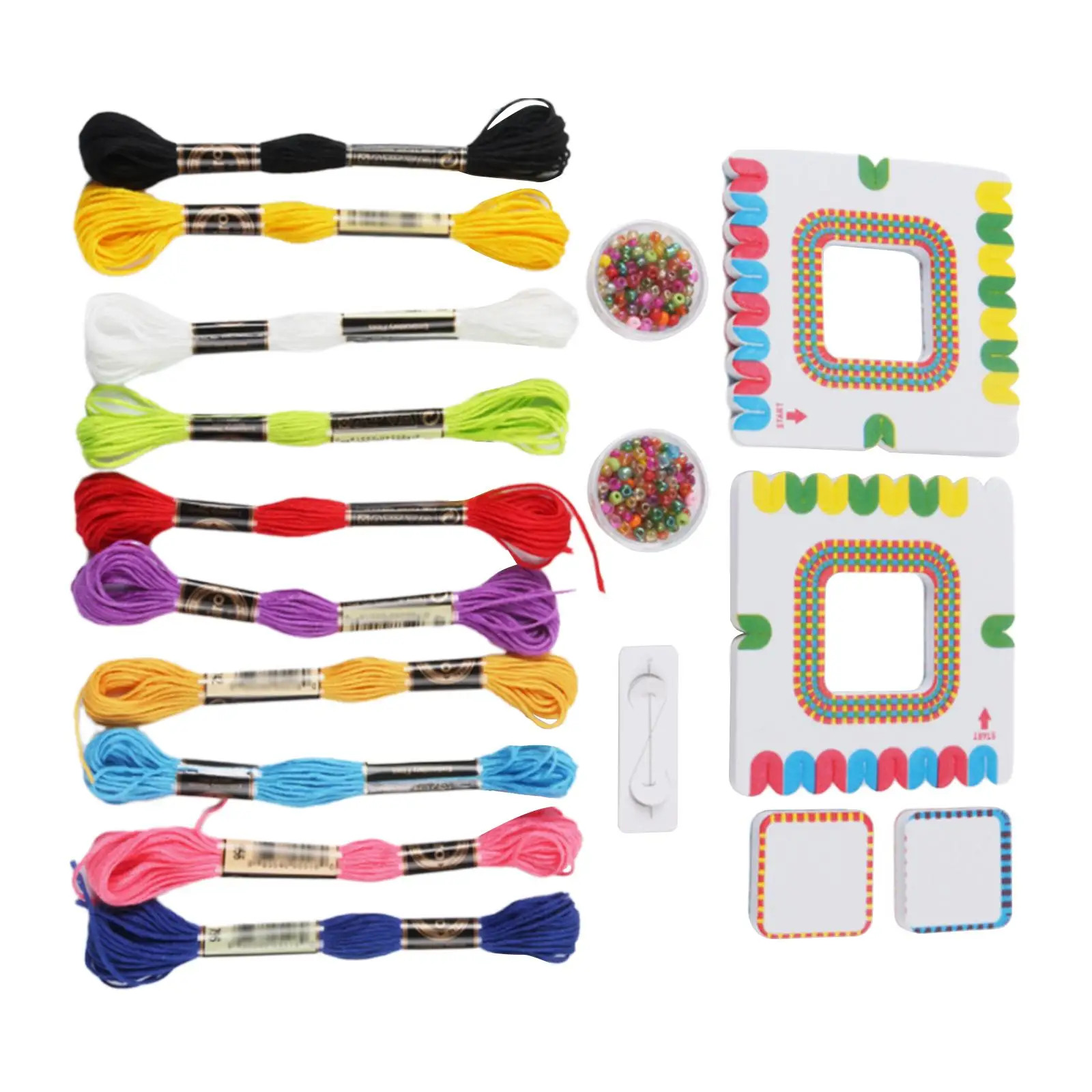 Set per realizzare braccialetti fai-da-te 10 fili di colori Set artigianale per bambini per donne Bambini Ragazza di età 6 7 8 9 10 11 12 anni Regalo di compleanno per adolescenti