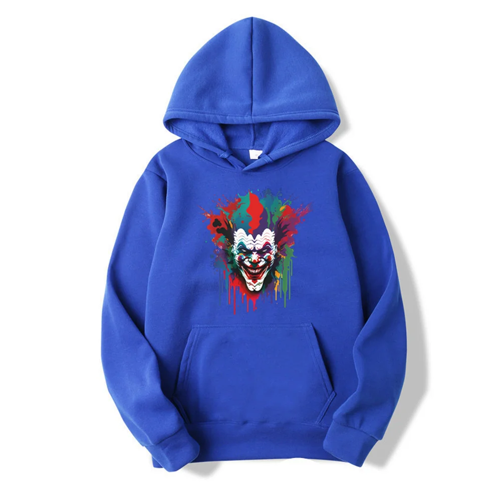 Sudadera con capucha para hombre y mujer sudadera de lana con gotham joker smiley estampado hip-hop streetwear otoño novedades p