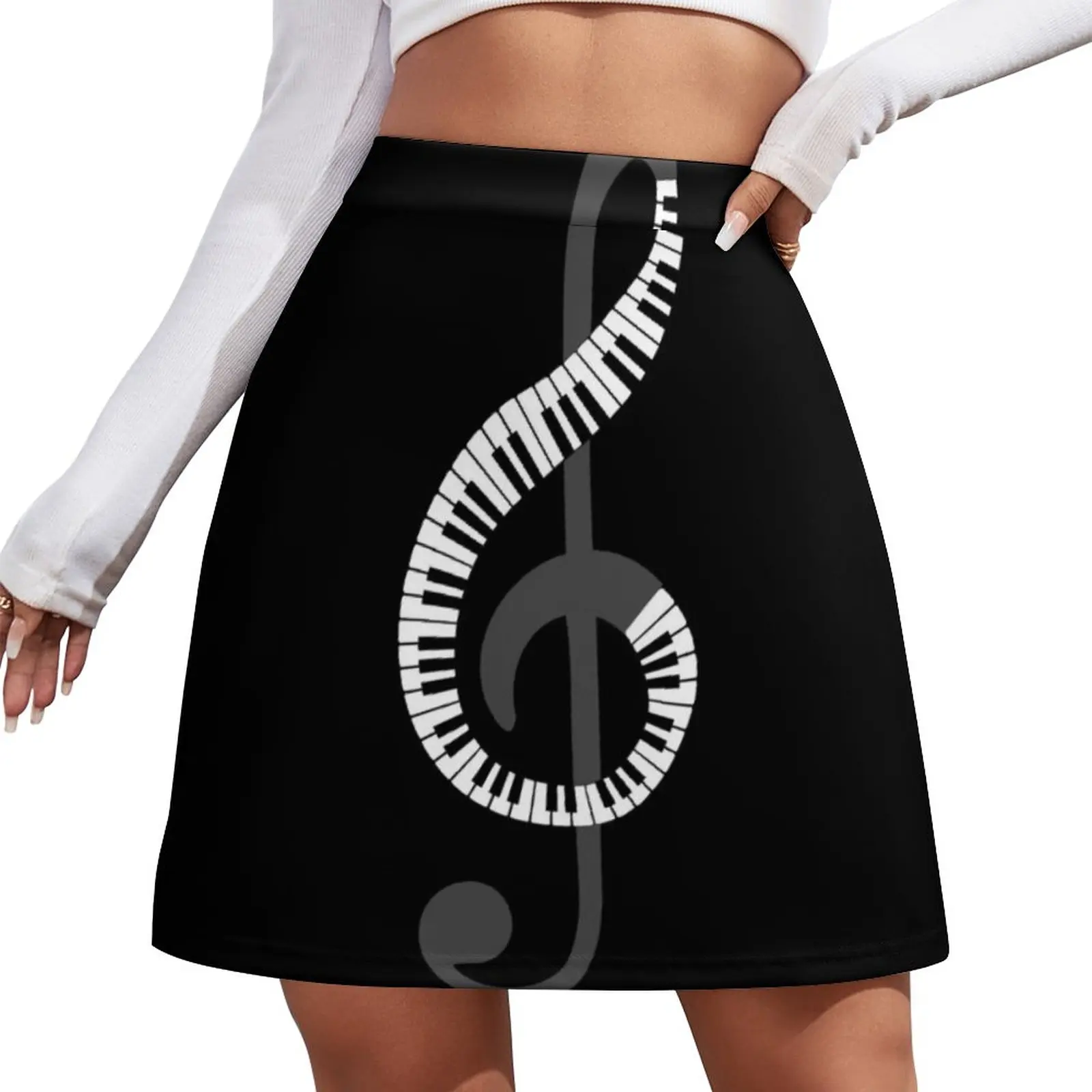 

TREBLE CLEF PIANO Mini Skirt new in dresses skirts for womens 2023