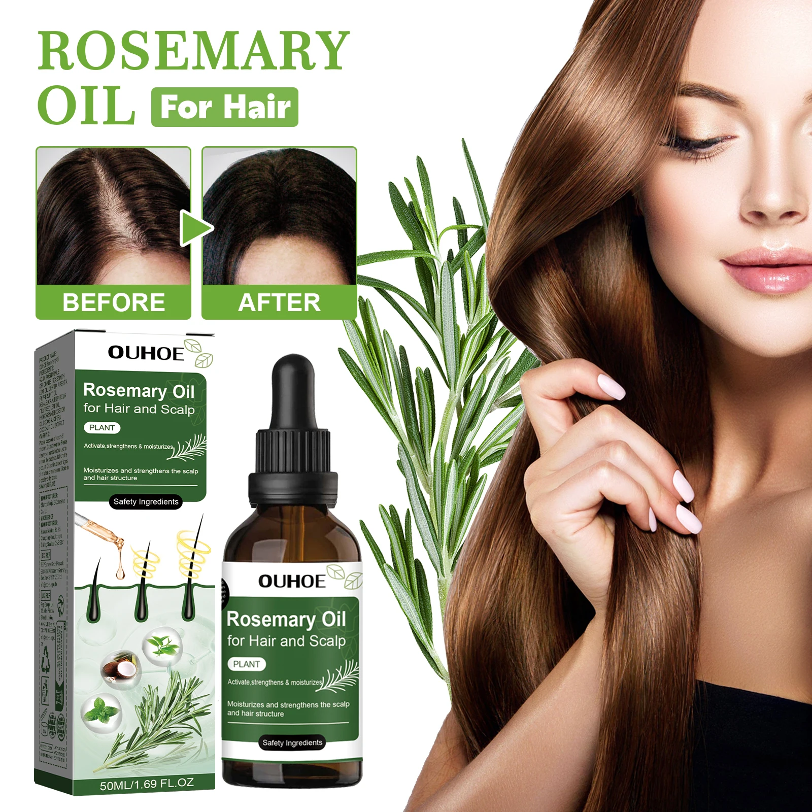 

Batana Rosemary Essential Oil Scalp Hair Strengthening Oil Biotin Essential Oils Nourishing Treatment Split Ends Dry All Types