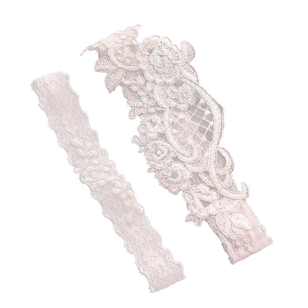 

Пара эластичных кружевных подвязок для невесты с цветочным узором, кольцо на бедро, свадебная повязка на ногу для невесты и подружек невесты, мягкая и удобная, для свадьбы