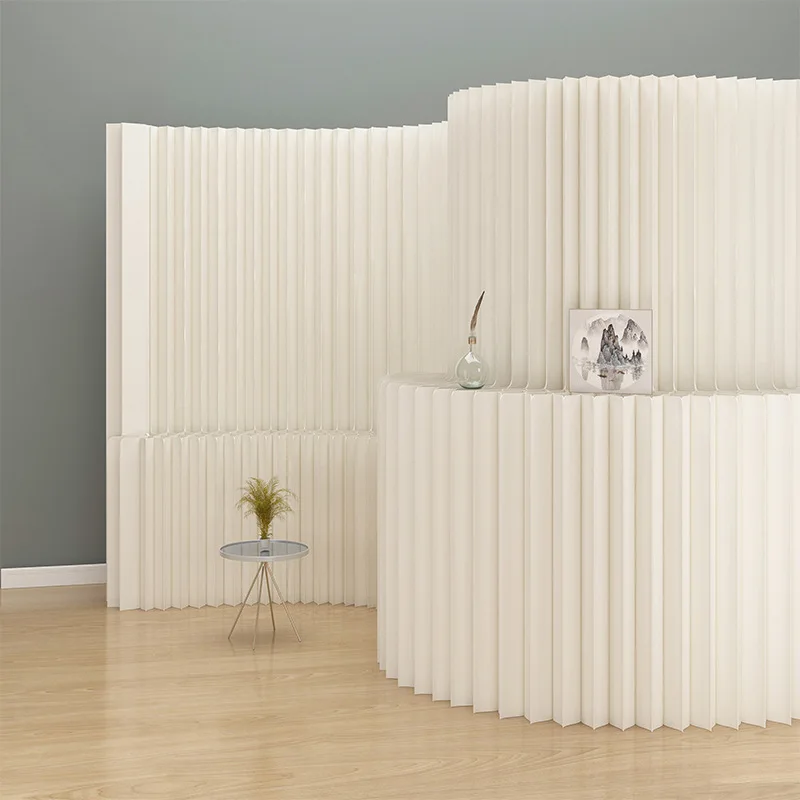 

Screen Partition Folding Booth Paper Wall Office Exhibition Commercial Storage Partition Wall Simple Self-installed Partition